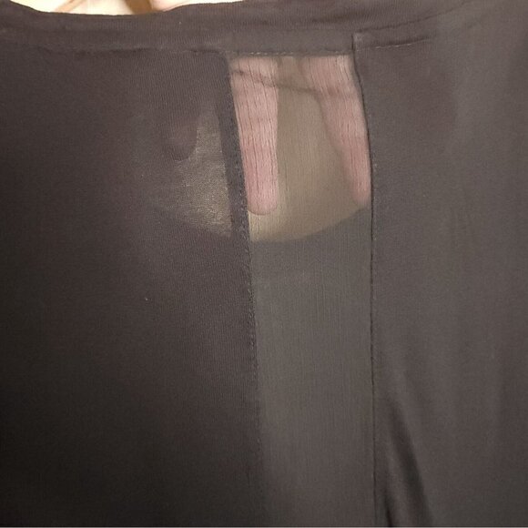 Rock & Republic Black Stretchy Short Sleeve Top Sequin Detail Large - Picture 4 of 7